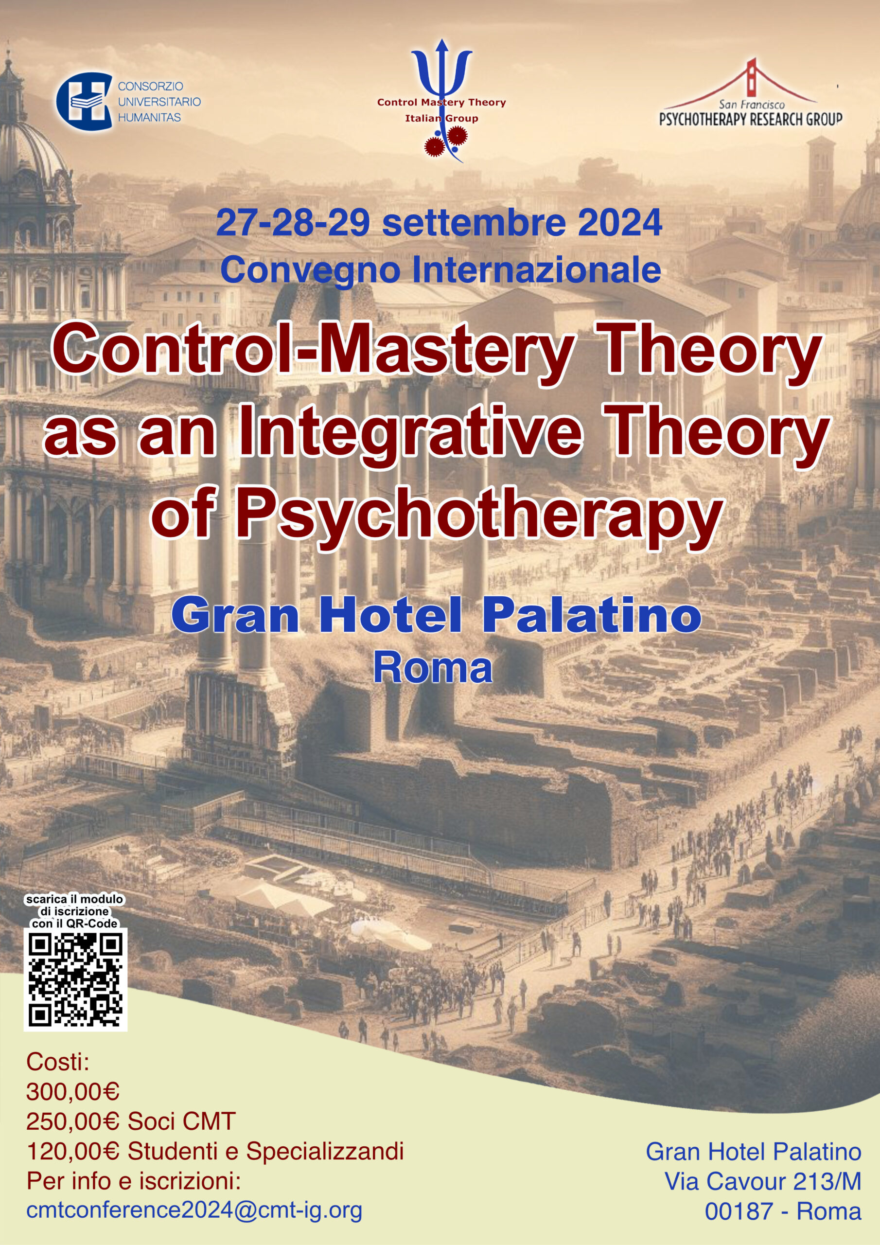 Convegno Internazionale: Control-Mastery Theory as an Integrative Theory of Psychotherapy 2024